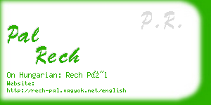 pal rech business card